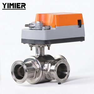 Electric Stainless Steel Tri-Clamp 3-Way Ball Valve
