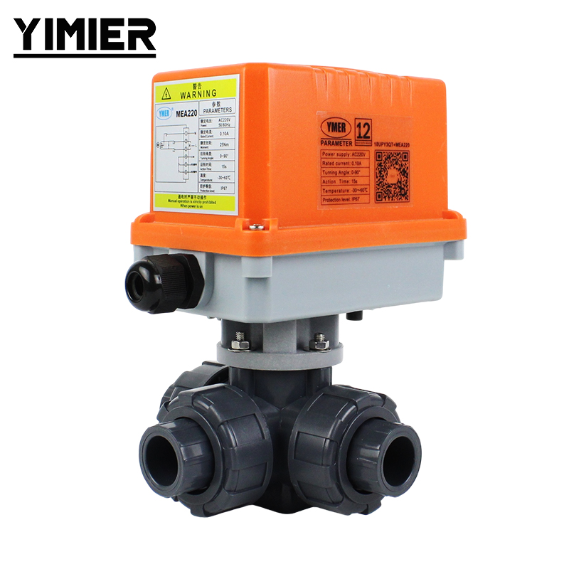 Electric UPVC 3‑Way Ball Valve Electric UPVC 3‑Way Ball Valve