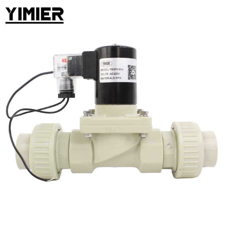 PPH Acid & Alkali Resistant Double Union Solenoid Valve PPH Acid & Alkali Resistant Double Union Solenoid Valve