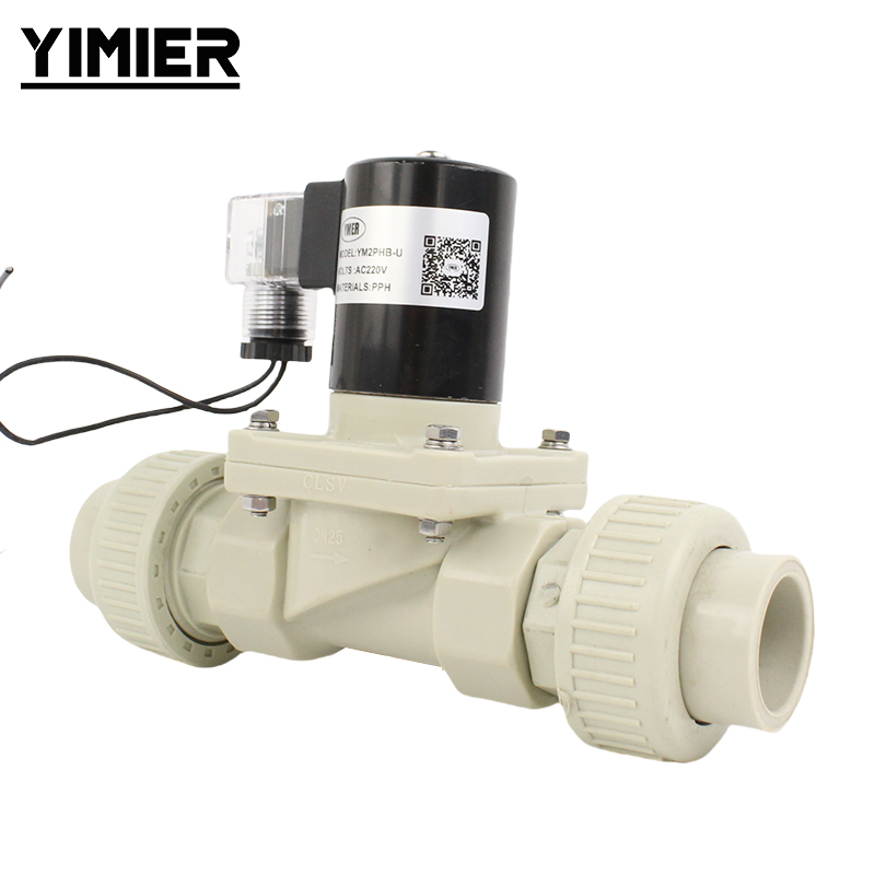PPH Acid & Alkali Resistant Double Union Solenoid Valve PPH Acid & Alkali Resistant Double Union Solenoid Valve