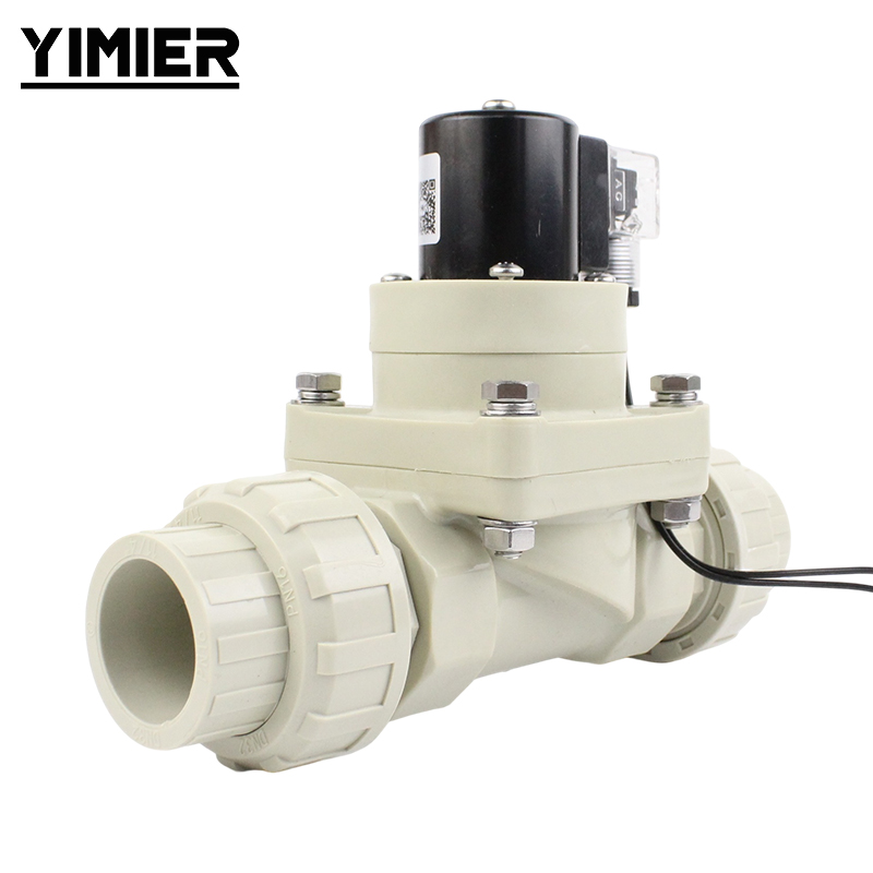 PPH Solenoid Double Union Valve for Water PPH Solenoid Double Union Valve for Water