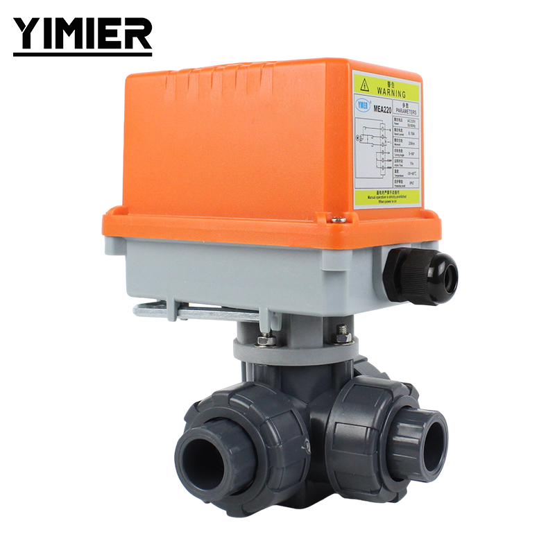 Electric UPVC 3‑Way Ball Valve Electric UPVC 3‑Way Ball Valve