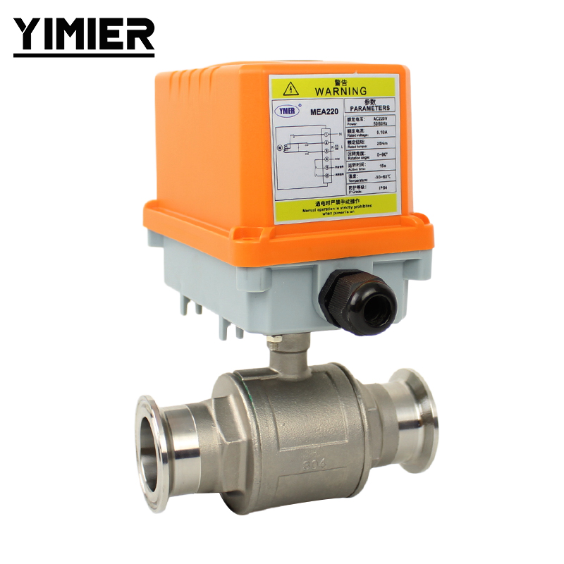 Motorized Stainless Steel Clamp Ball Valve Motorized Stainless Steel Clamp Ball Valve