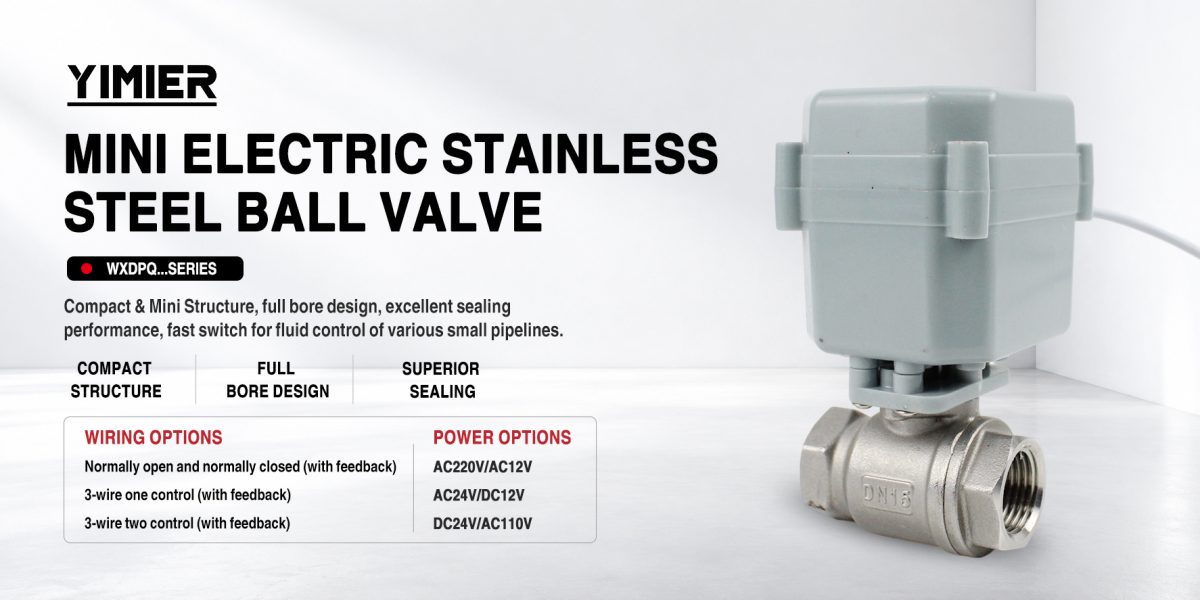 mini stainless steel electric ball valve