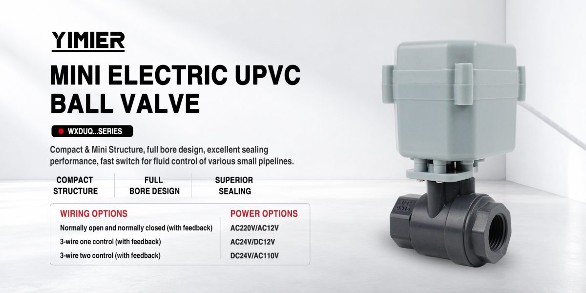 mini upvc electric ball valve
