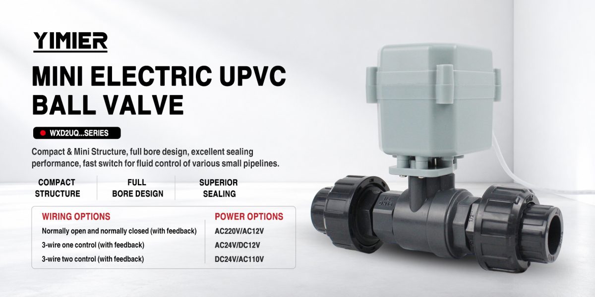mini upvc electric ball valve