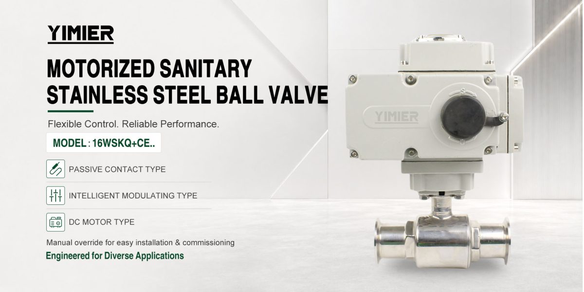 motorized sanitary stainless steel ball valve
