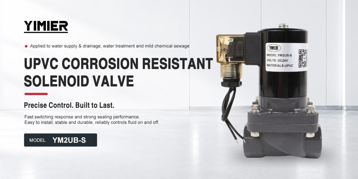 UPVC Acid & Alkali Resistant Double Union Solenoid Valve
