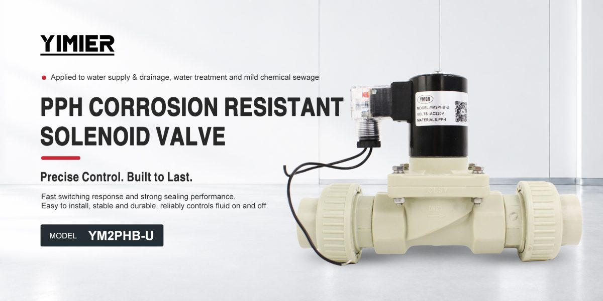 PPH Acid & Alkali Resistant Double Union Solenoid Valve