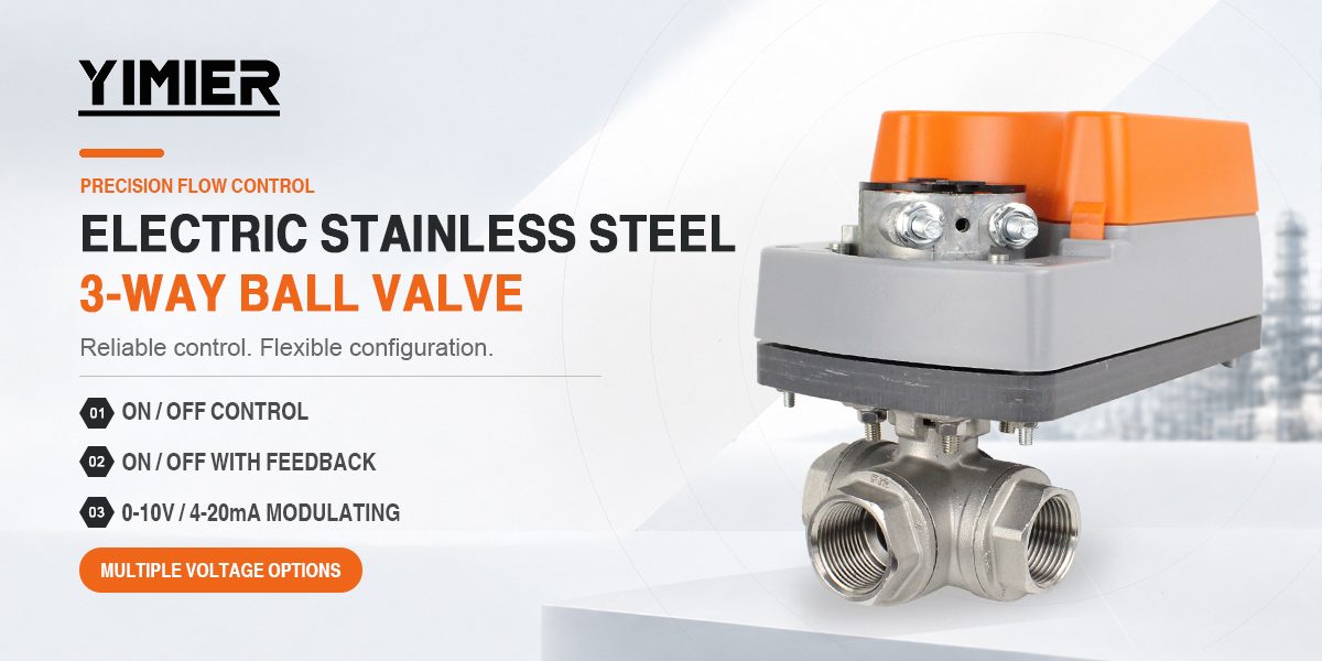 Electric Stainless Steel 3-Way Ball Valve