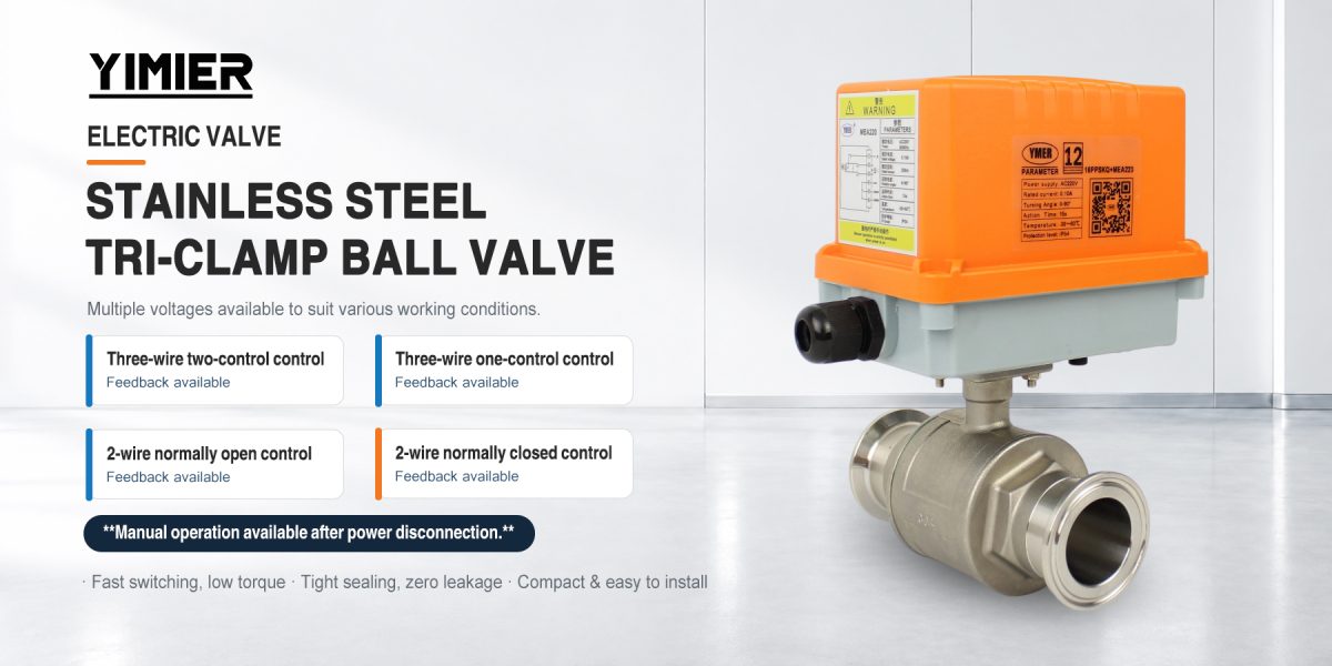 Motorized Stainless Steel Clamp Ball Valve